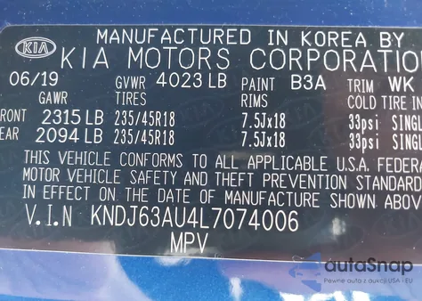 2020 Kia Soul Gt-Line из США, поврежденный, VIN KNDJ63AU4L7074006